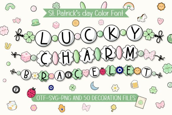 Crafting Festive Magic: The Lucky Charm Bracelet Font
