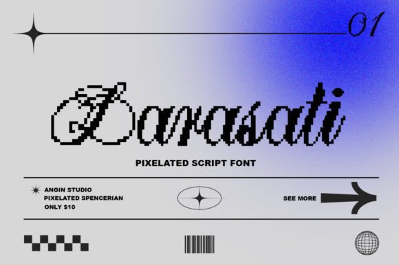 Larasati Pixelated: Where Spencerian Grace Meets Digital Edge