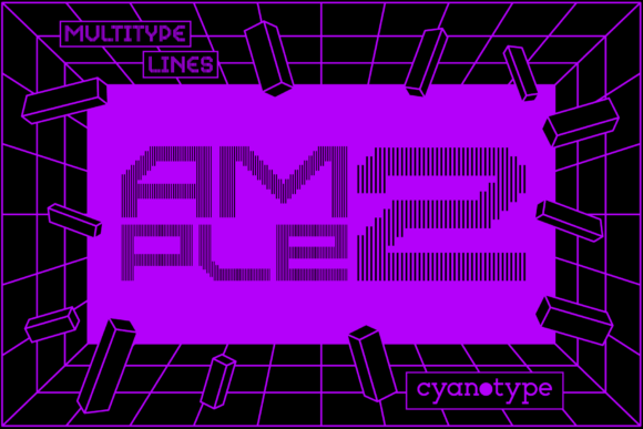 MultiType Lines Ample 2: A Pixel Font with Modern Edge
