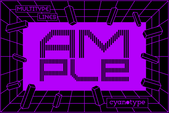 MultiType Lines Ample: A Pixel Font with Modern Edge