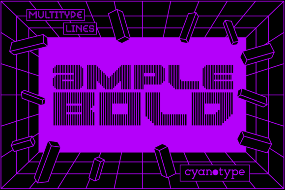 MultiType Lines Ample Bold: A Pixelated Font with Modern Edge