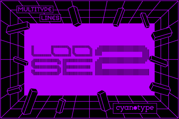MultiType Lines Loose 2: The Pixelated Font with a Modern Edge