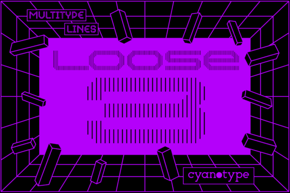 MultiType Lines Loose 3: A Bold Pixel Font for Modern Design