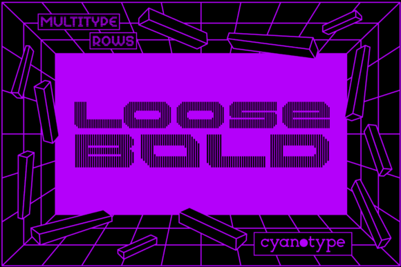 MultiType Lines Loose Bold: The Pixelated Font with an Edge