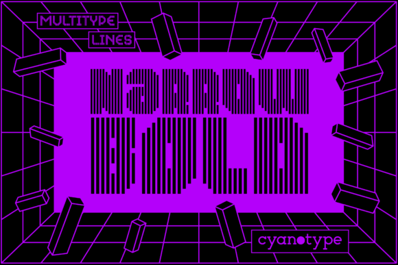 MultiType Lines Narrow Bold: A Pixelated Edge for Modern Brands