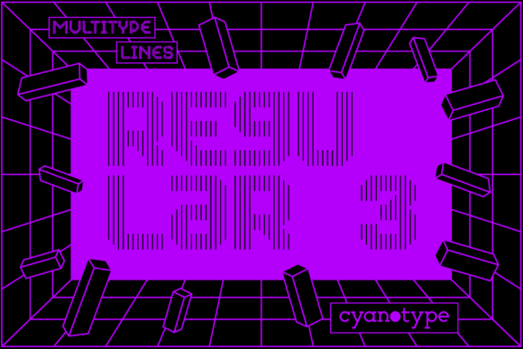 MultiType Lines Regular 3: A Pixel Font with Edge
