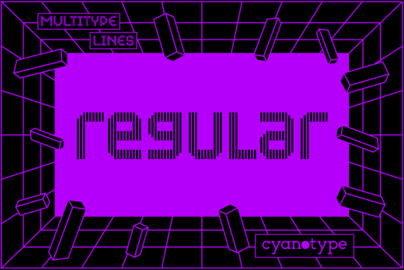 MultiType Lines Regular: A Distinctive Pixel Font for Modern Design