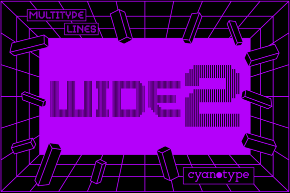 MultiType Lines Wide 2: A Modern Pixelated Typeface for Bold Branding