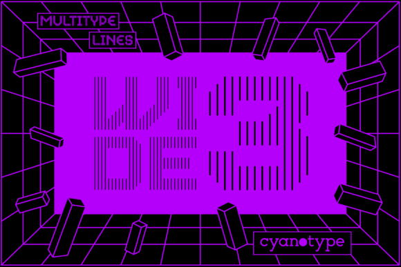 MultiType Lines Wide 3: A Pixel Font for Bold, Trendy Design