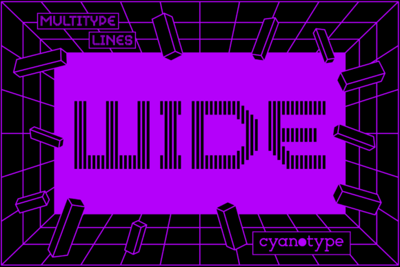 MultiType Lines Wide: A Pixelated Font for Bold Design