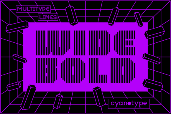 MultiType Lines Wide Bold: The Pixel Font with Modern Edge