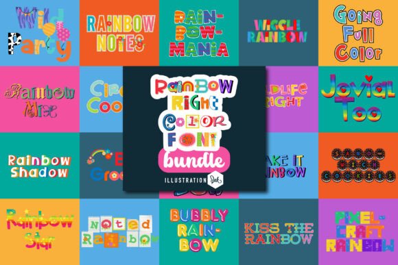 Rainbow Right: The Vibrant Color Font Bundle for Bold Projects