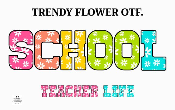 Trendy Flower: Infuse Your Designs with Retro Joy and Sunshine