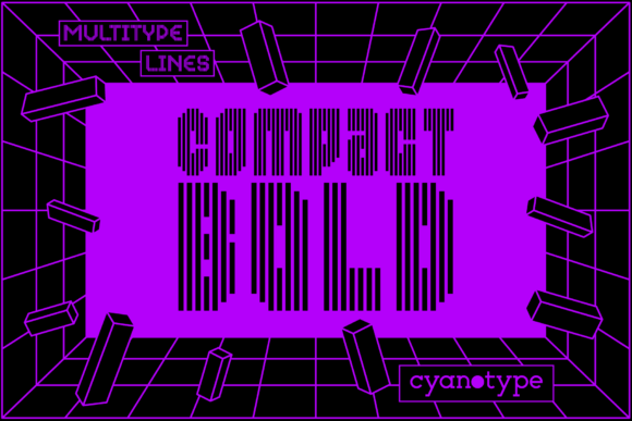 Unleash Bold, Pixelated Style with MultiType Lines Compact